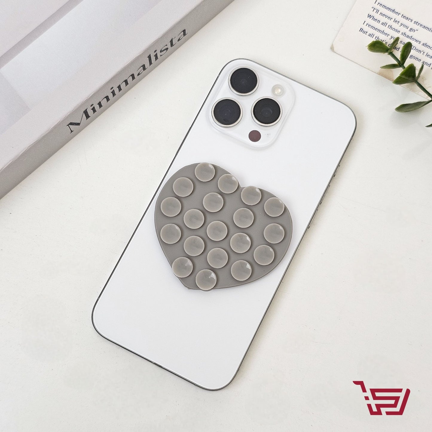 مسكة موبايل لاصقة بشكل قلب