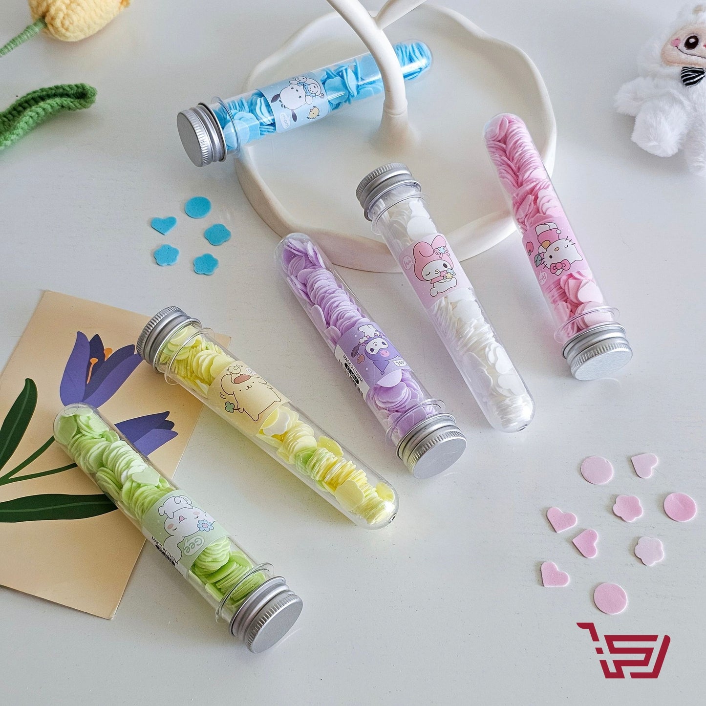 قطع صابون ورقية صغيرة شخصيات سانريو