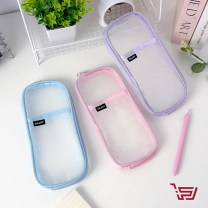 محفظة اقلام قماش شفاف