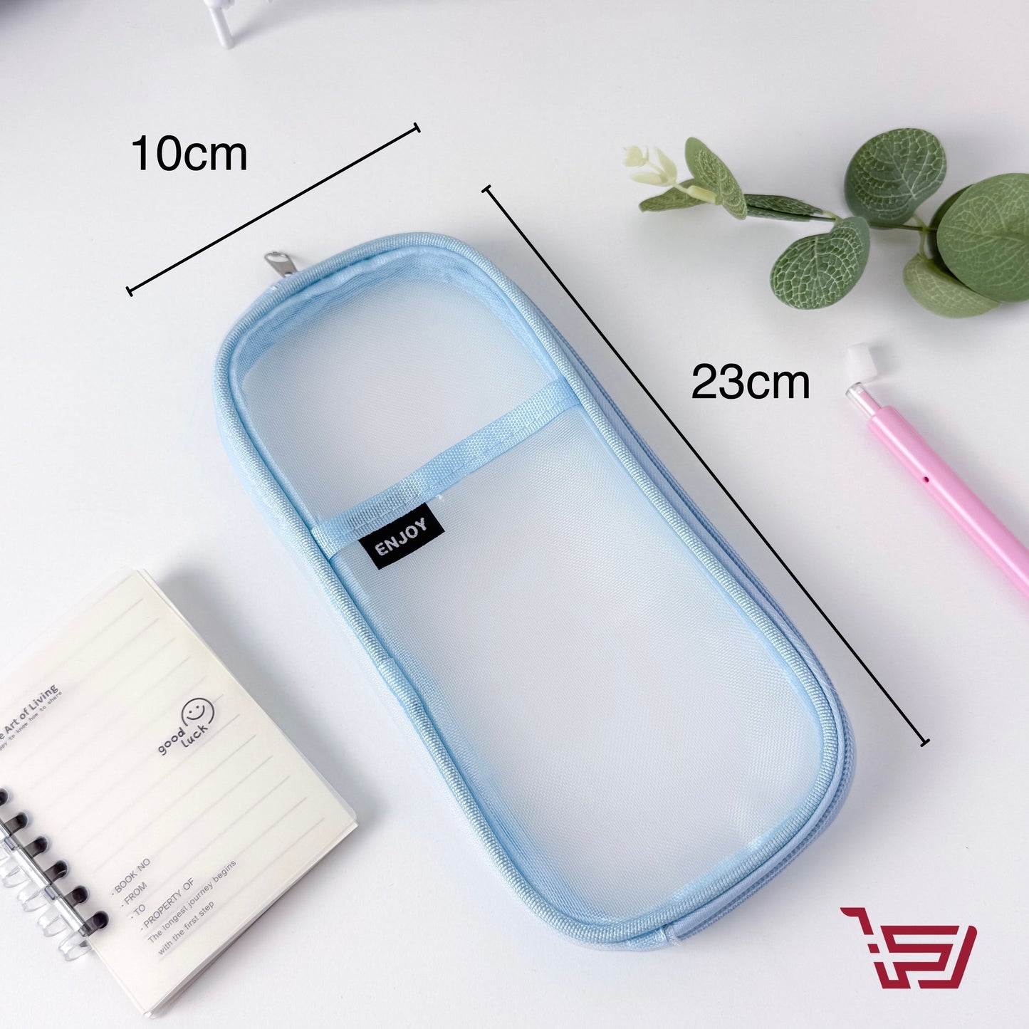 محفظة اقلام قماش شفاف