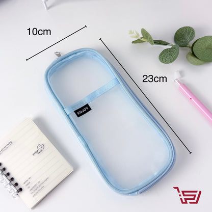 محفظة اقلام قماش شفاف