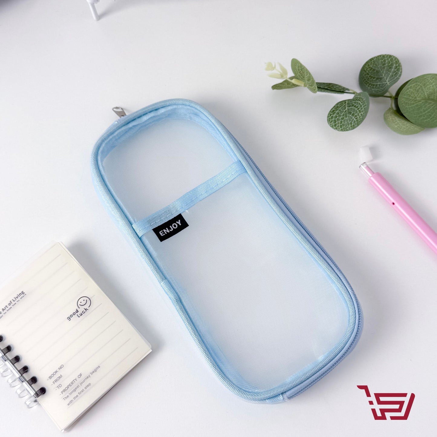 محفظة اقلام قماش شفاف