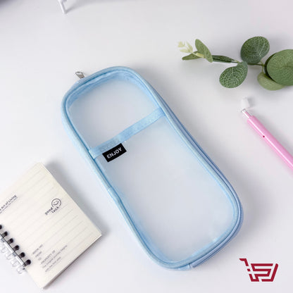 محفظة اقلام قماش شفاف