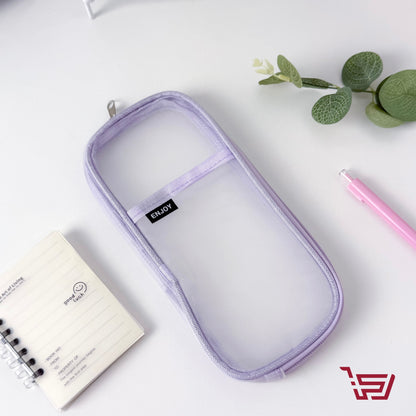 محفظة اقلام قماش شفاف