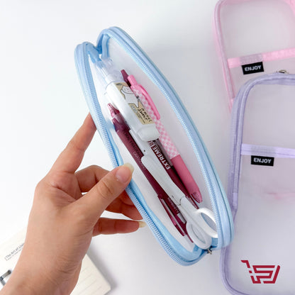 محفظة اقلام قماش شفاف