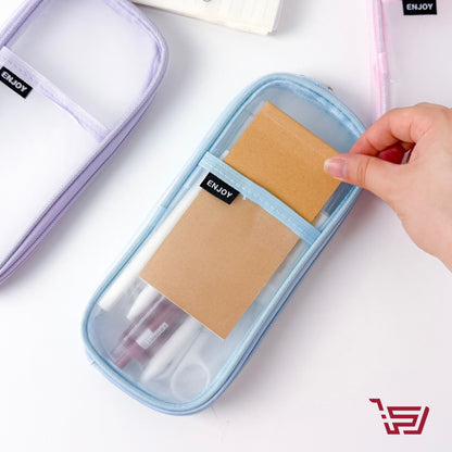 محفظة اقلام قماش شفاف