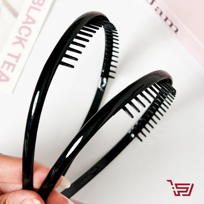 طوق شعر اسود بأسنان