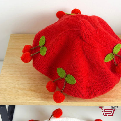 قبعة اطفال الكرز