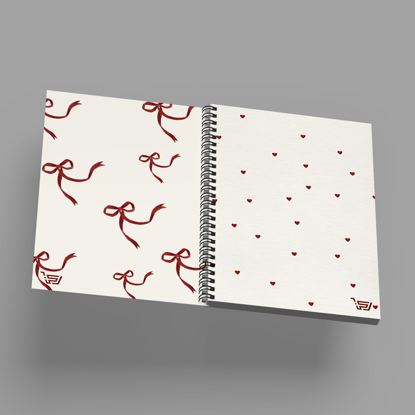 دفتر A5 فيونكة احمر وقلوب