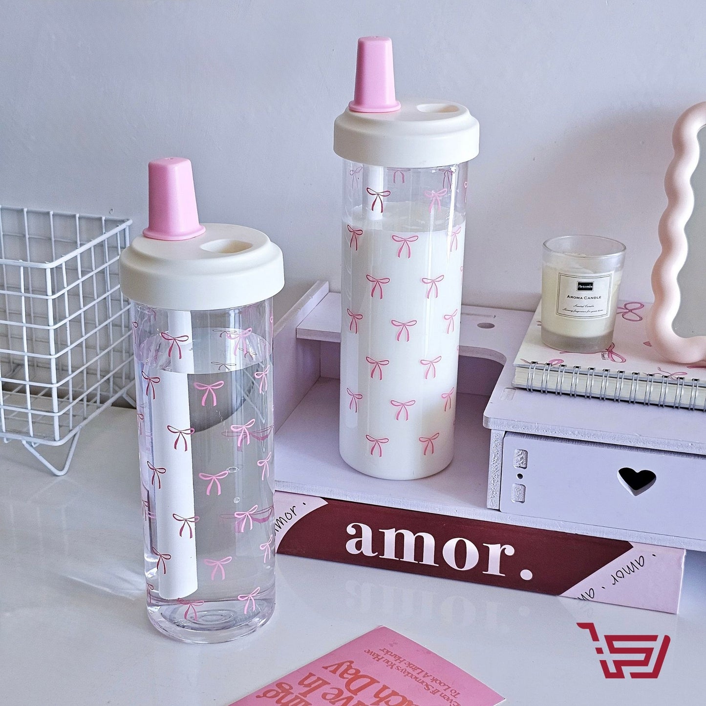 مطارة بلاستك فيونكة مع قصبة وسدادة