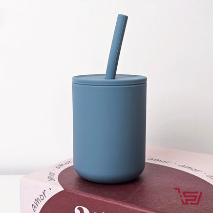 كوب سيليكون مع قصبة للاطفال