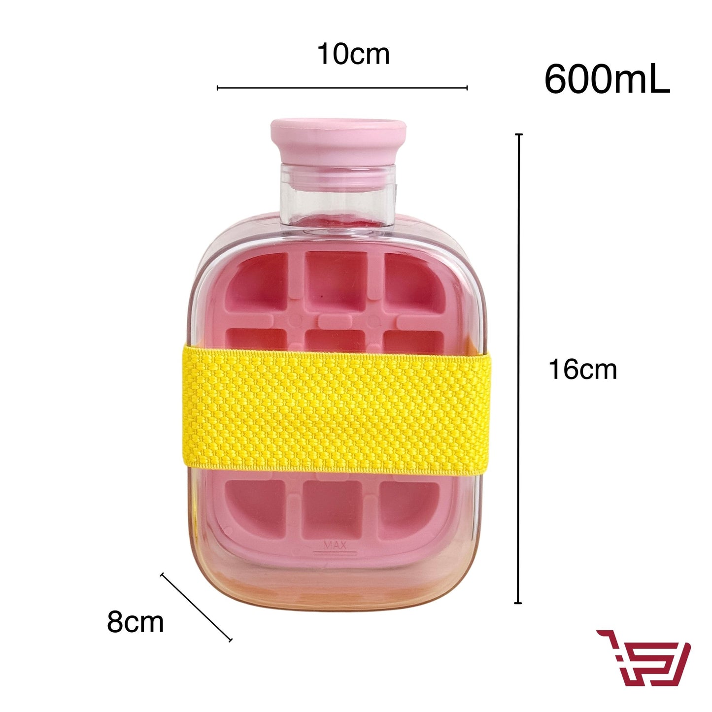 قالب ثلج مغلق مع قصبة بلاستك