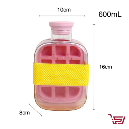 قالب ثلج مغلق مع قصبة بلاستك