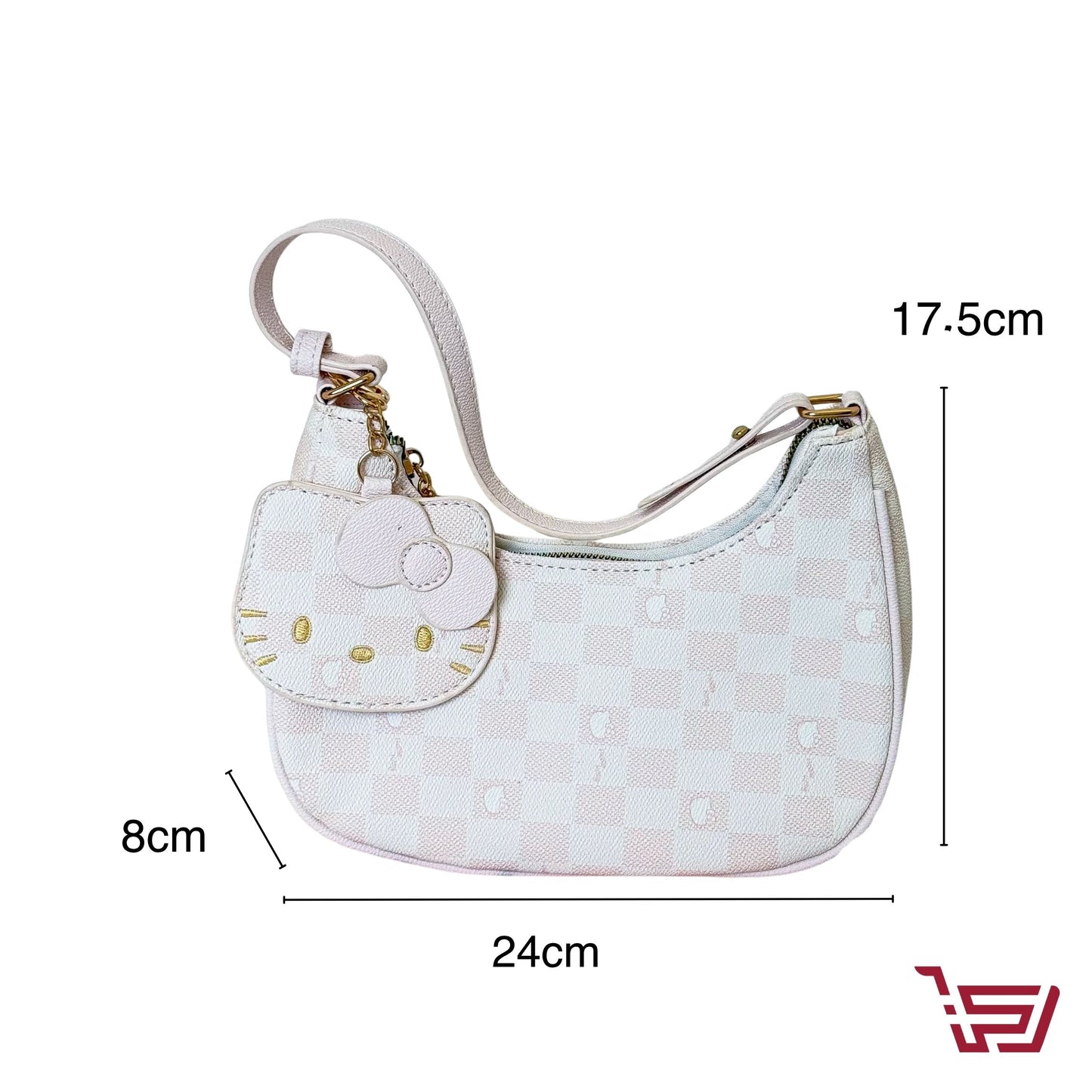 حقيبة يد صغيرة مع مدالية هيلو كيتي