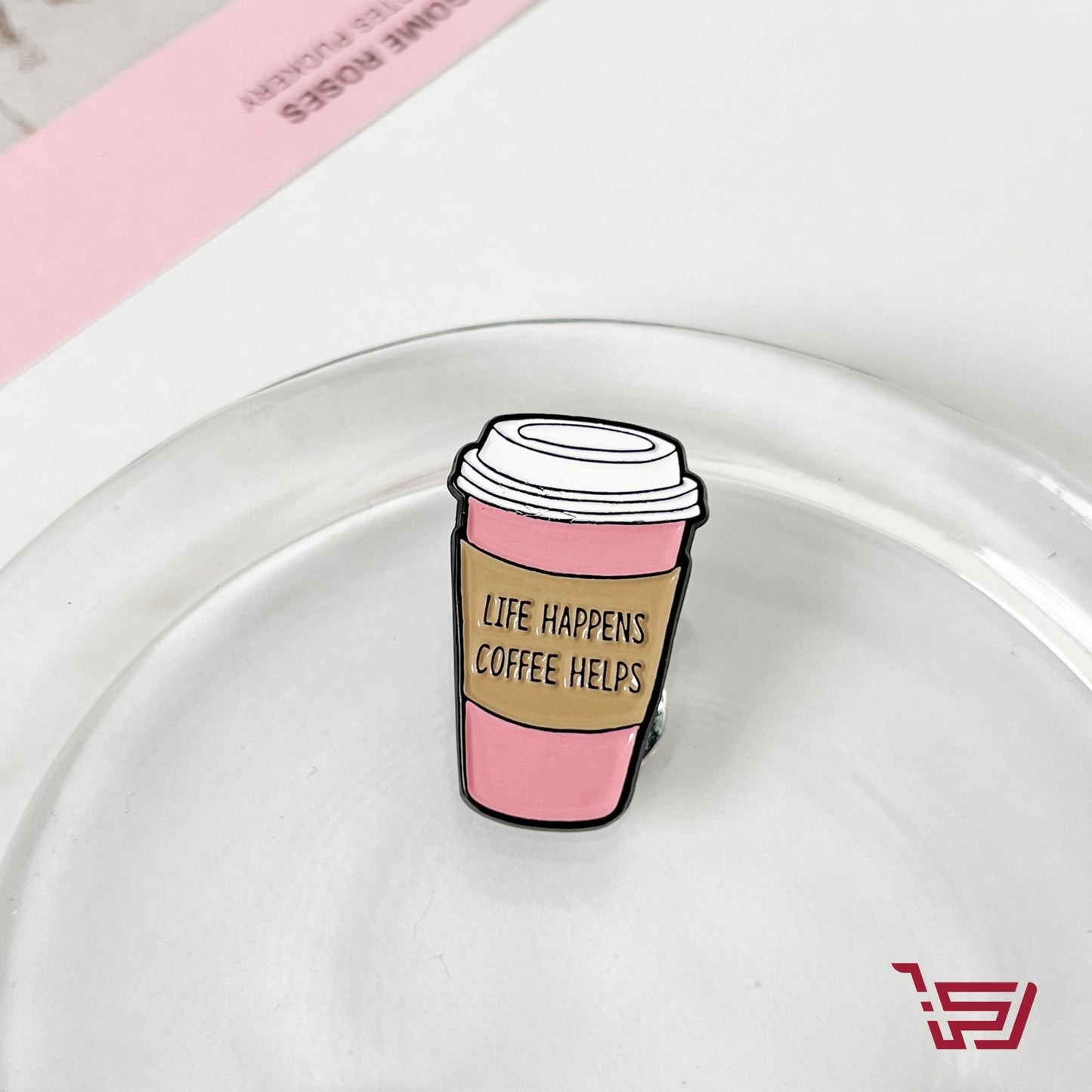 بروش life happens coffee helps
