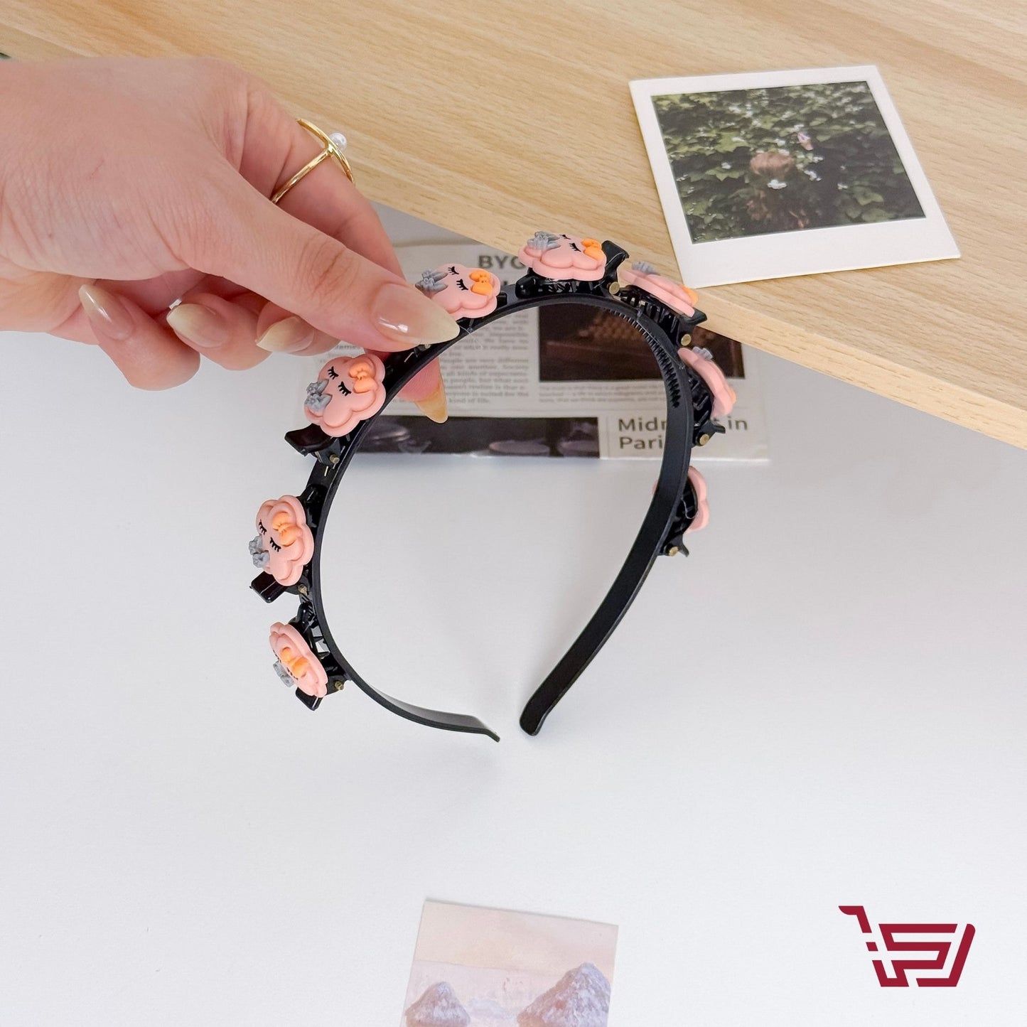 طوق شعرمع قراصات للأطفال