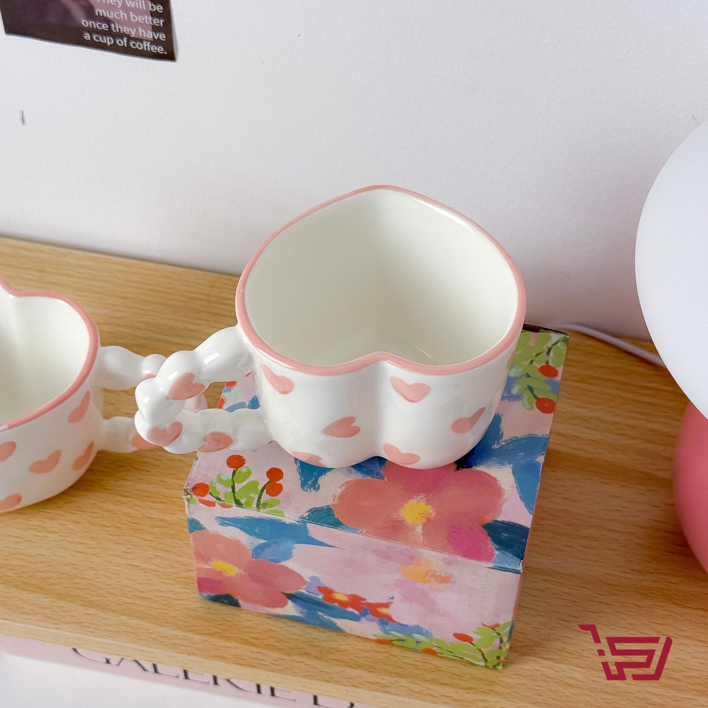 كوب سيراميك القلوب