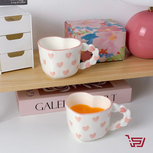 كوب سيراميك القلوب