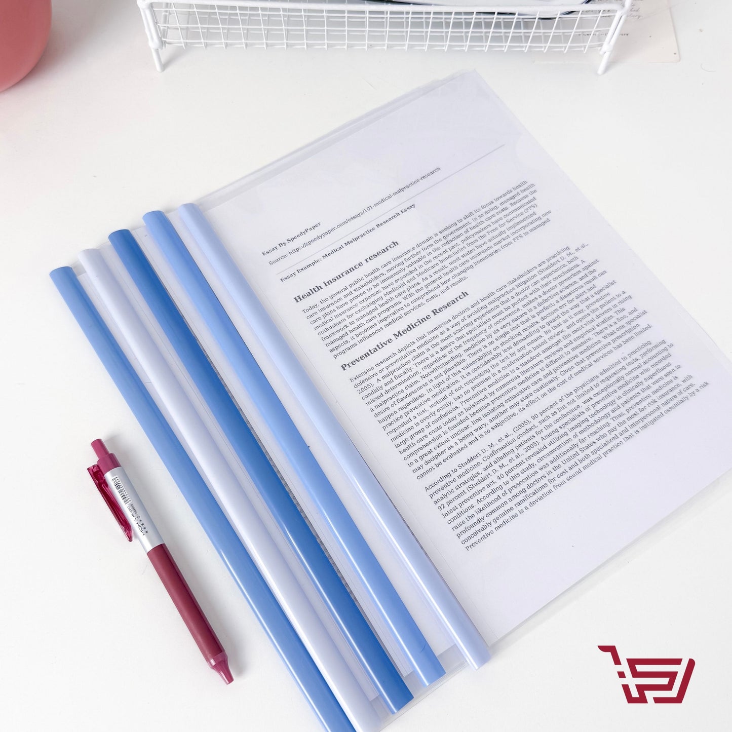 سيت حافظة اورق مع مشبك سحب