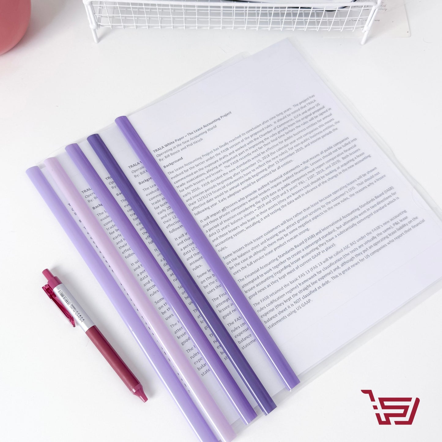 سيت حافظة اورق مع مشبك سحب