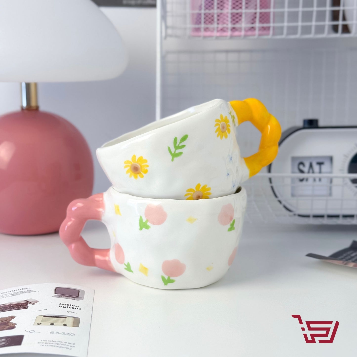 كوب سيراميك ورد