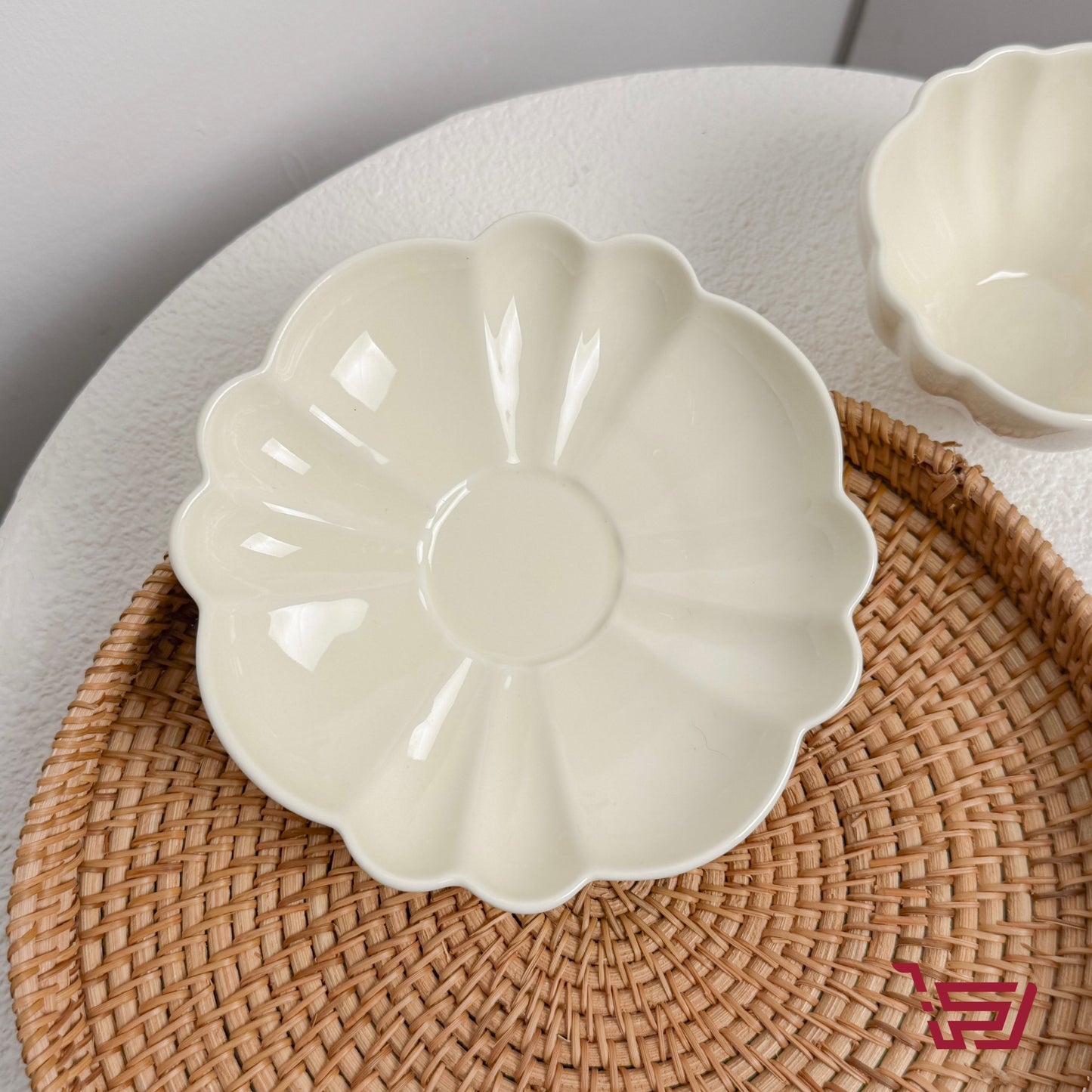 كوب سيراميك مع صحن