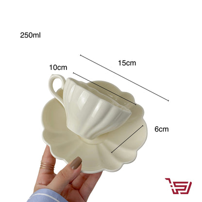 كوب سيراميك مع صحن