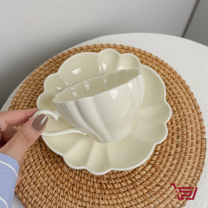 كوب سيراميك مع صحن