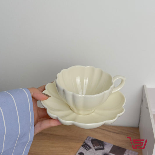 كوب سيراميك مع صحن