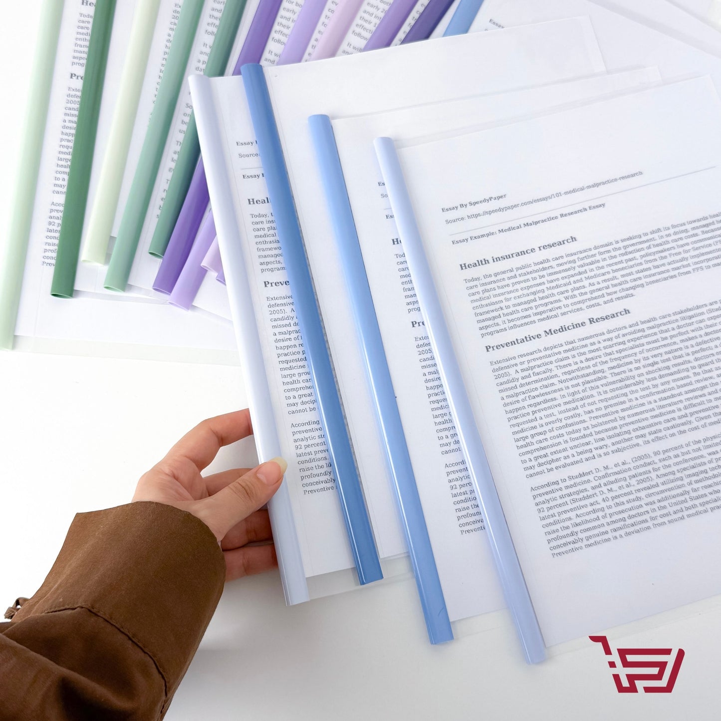 سيت حافظة اورق مع مشبك سحب