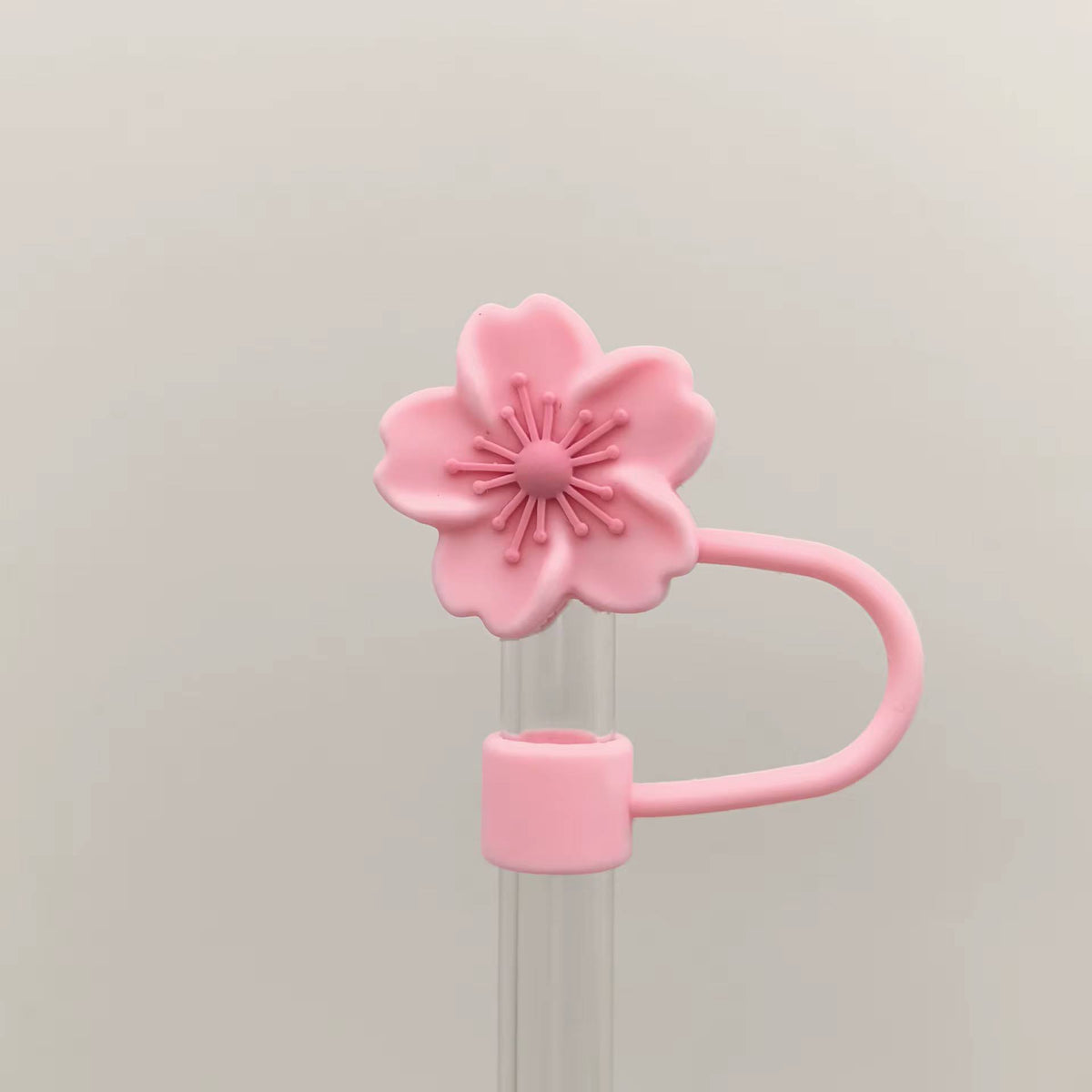 غطاء قصبة سلكوني تصميم زهرة