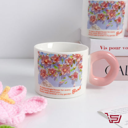 كوب سيراميك حديقة الورد