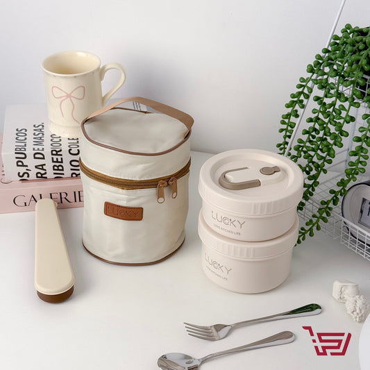 حافظة طعام حرارية مع حقيبة lunchbox