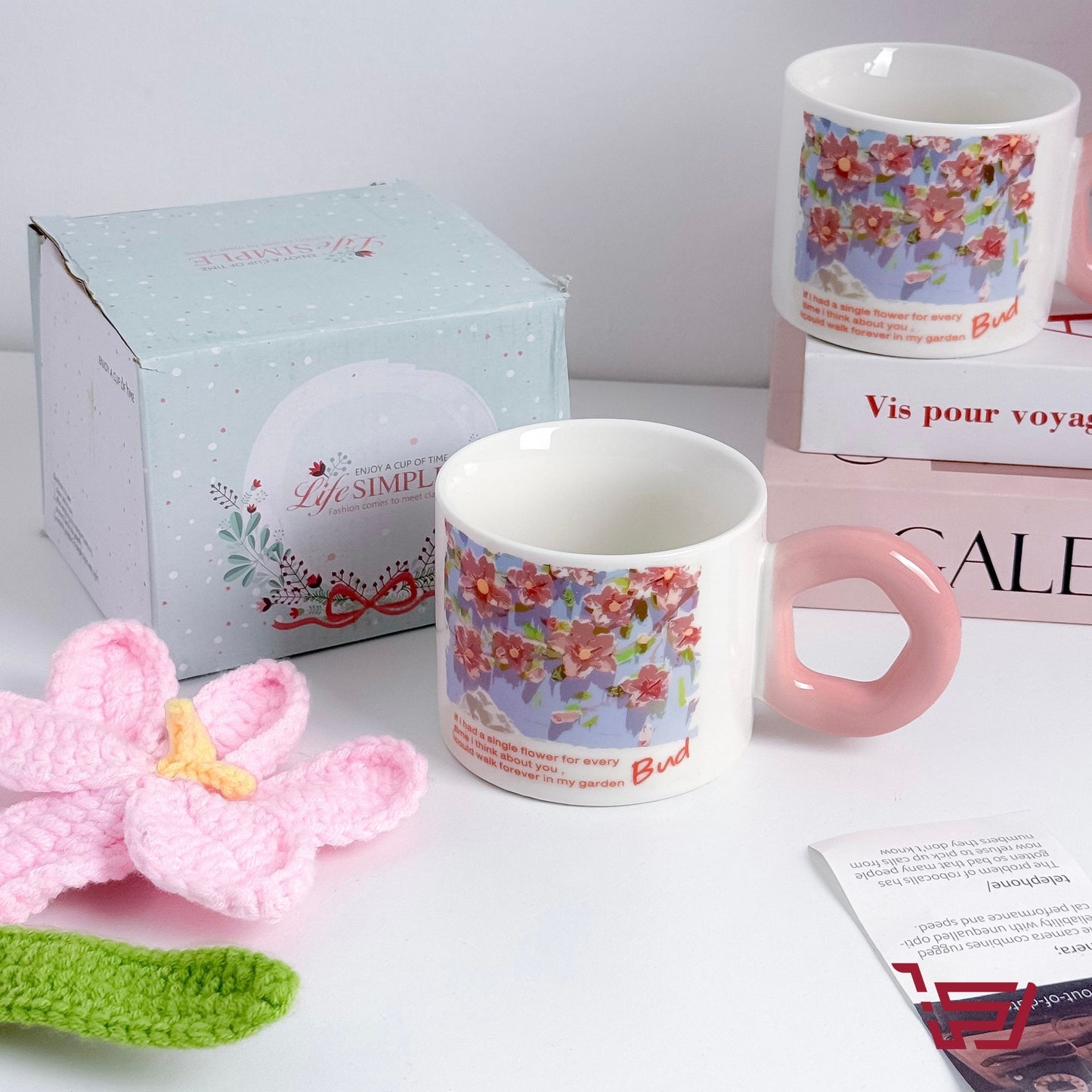 كوب سيراميك حديقة الورد