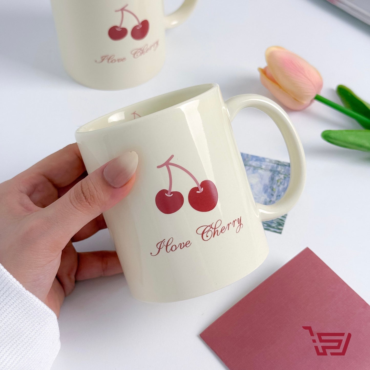 كوب سيراميك الكرز