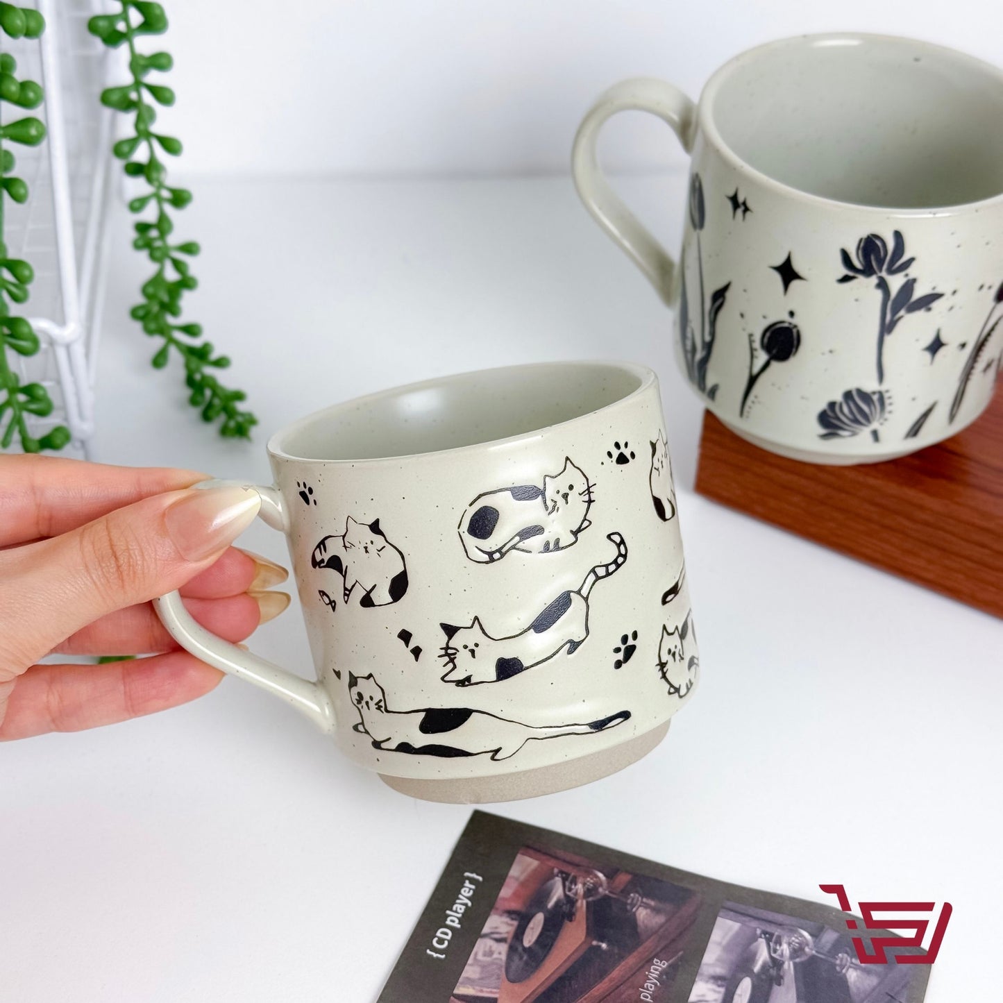 كوب سيراميك منقوش