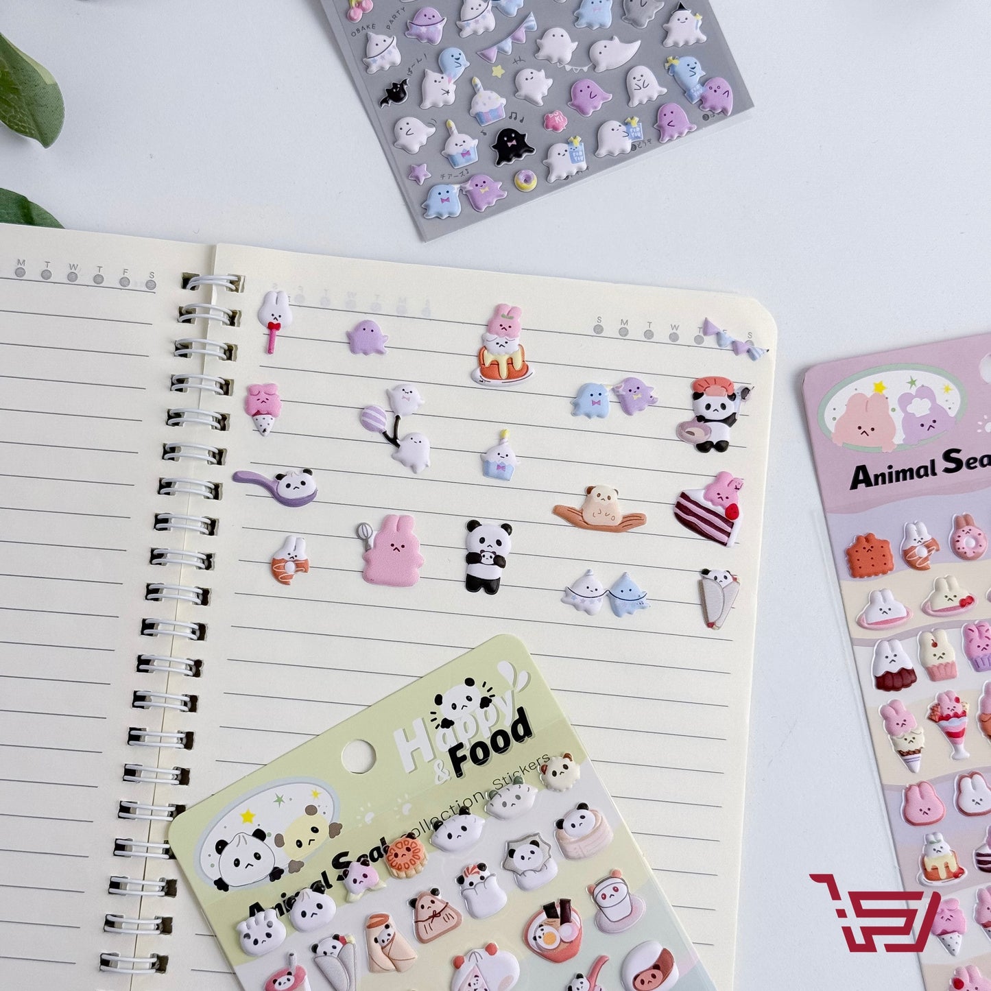 شيت ملصقات بأشكال متعددة