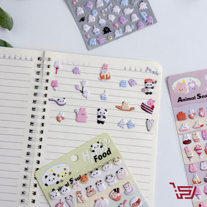 شيت ملصقات بأشكال متعددة