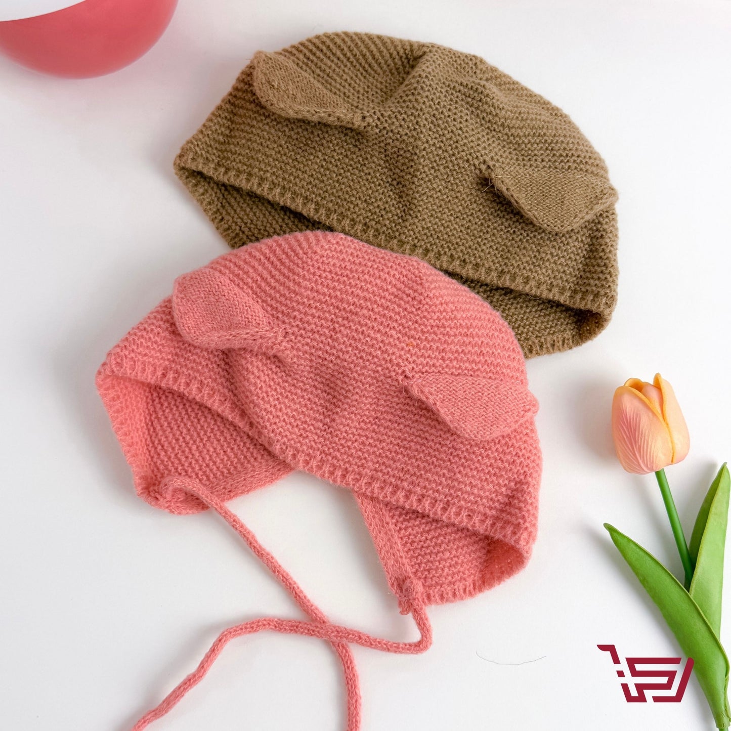 قبعة اطفال صوف القطة