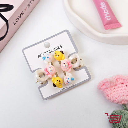 سيت مشابك شعر بأشكال كارتونية