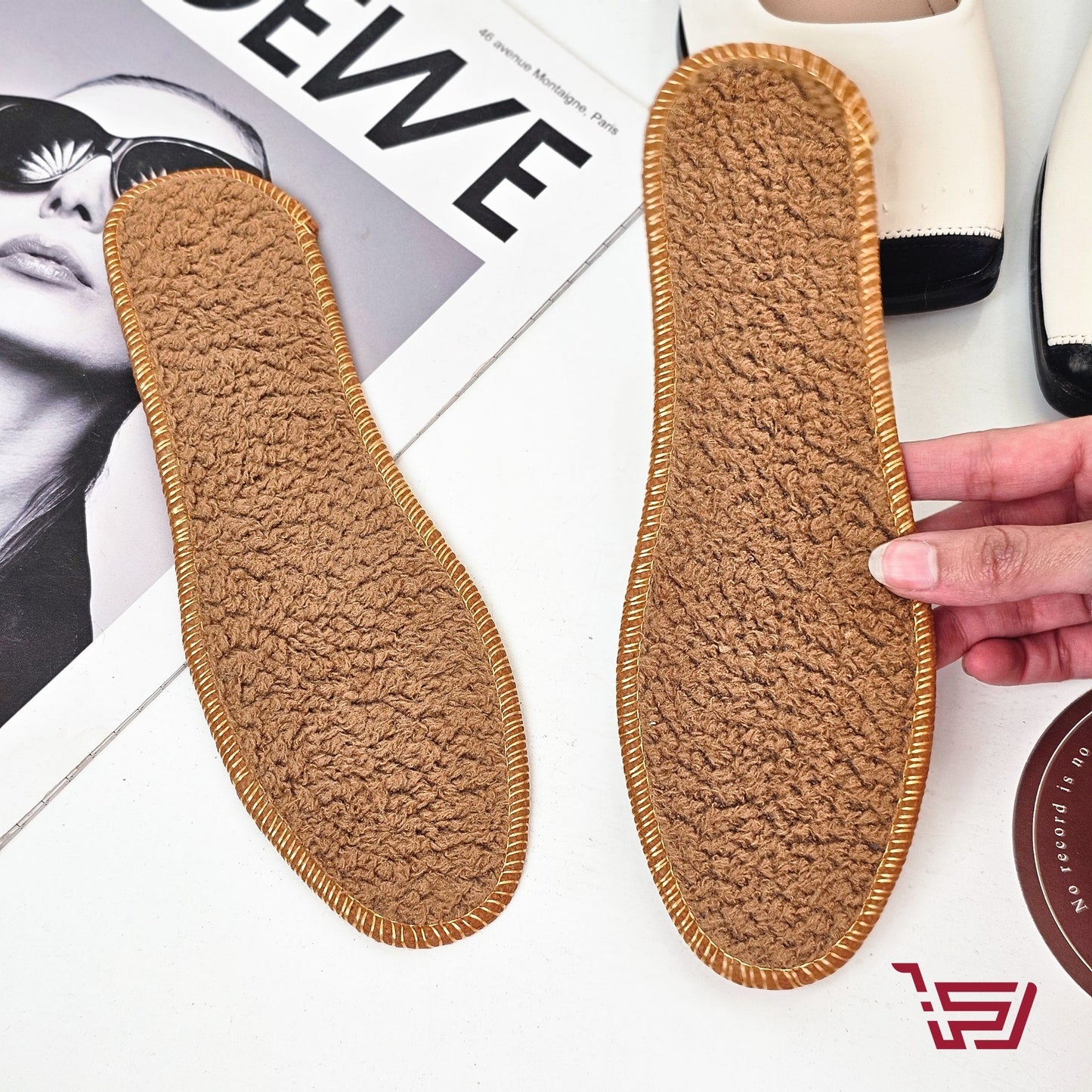 وسادة احذية من الصوف