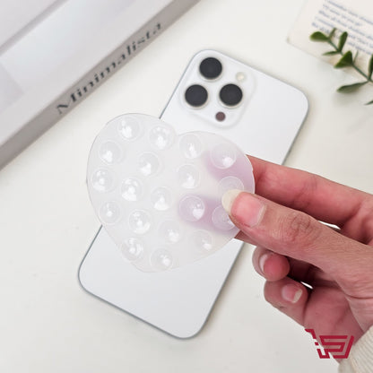 مسكة موبايل لاصقة بشكل قلب