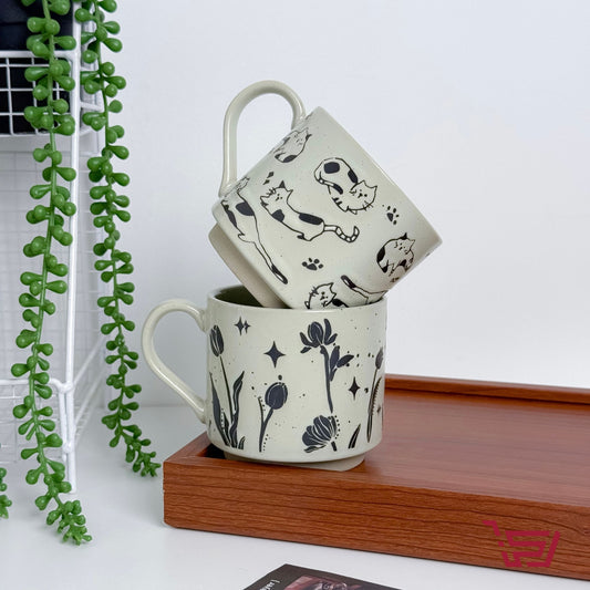 كوب سيراميك منقوش