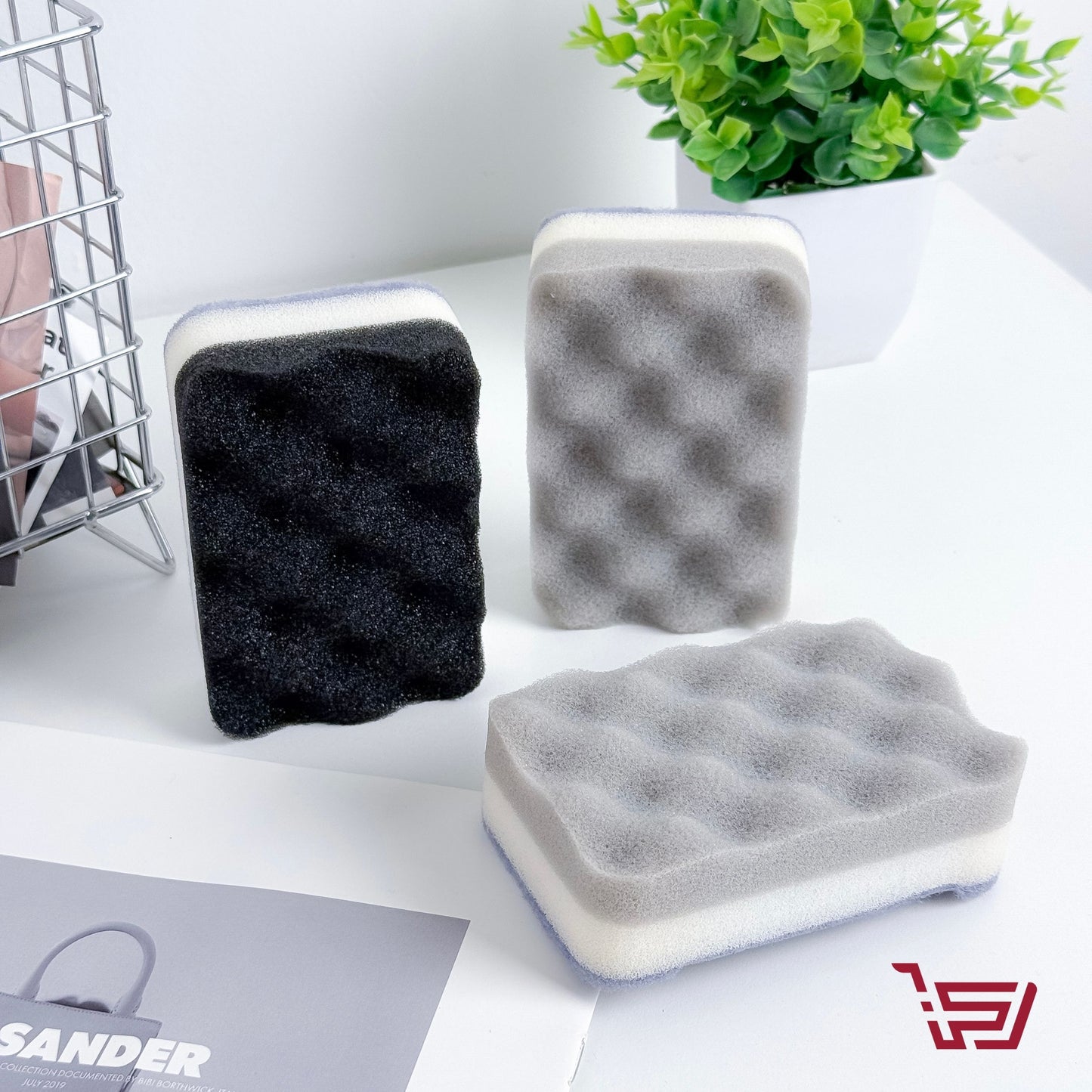 سيت اسفنجة غسيل صحون ثلاث طبقات