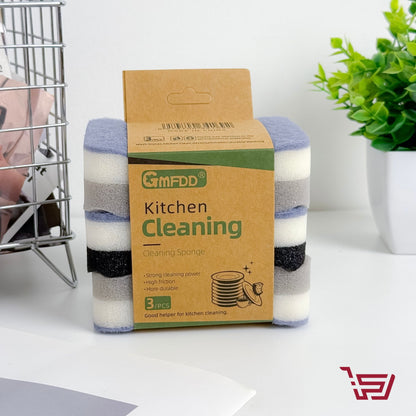 سيت اسفنجة غسيل صحون ثلاث طبقات