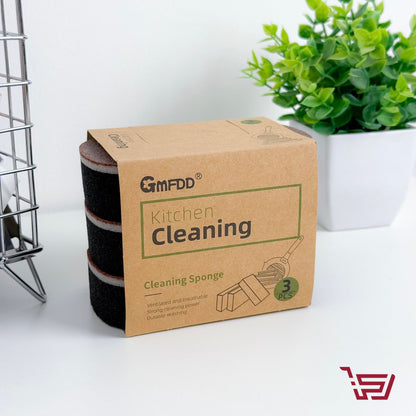 سيت اسفنجة غسيل صحون بجهة خشنة