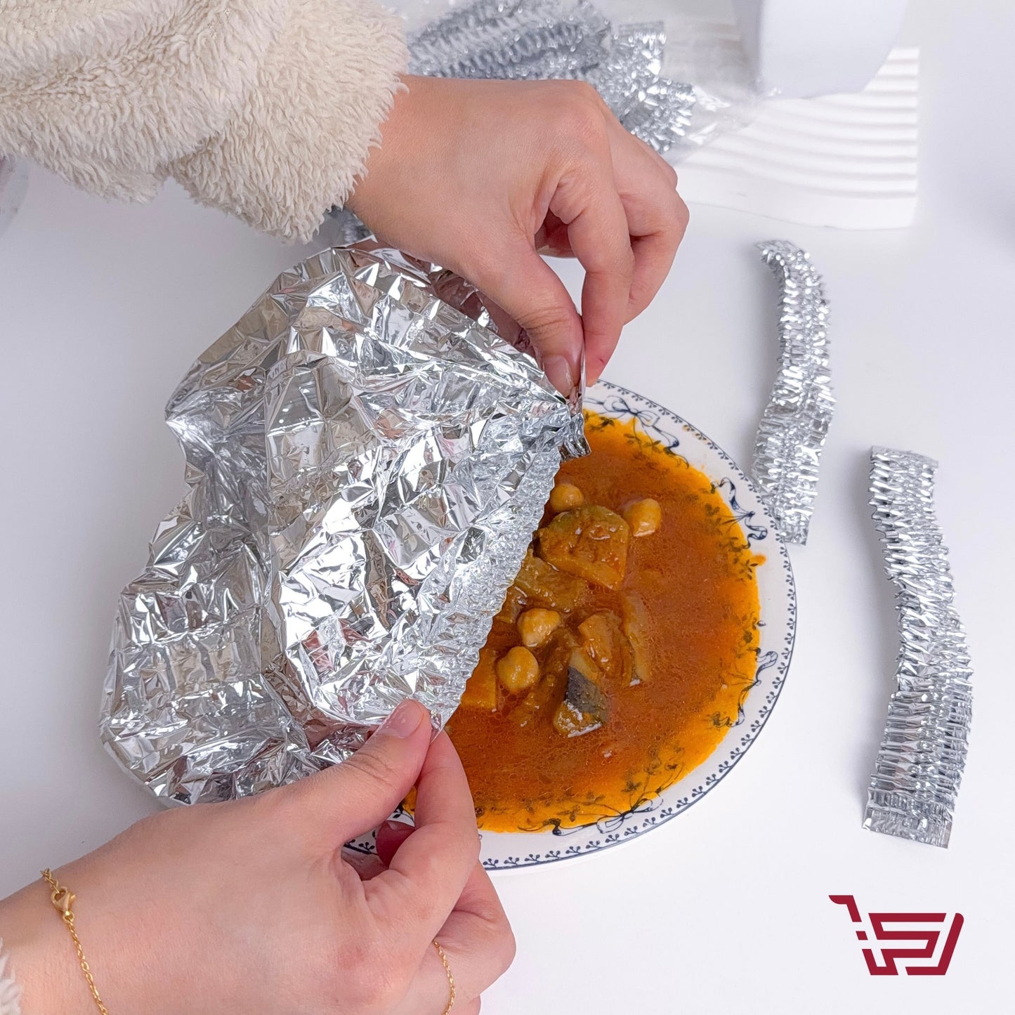 غطاء حفظ الطعام من الالومنيوم