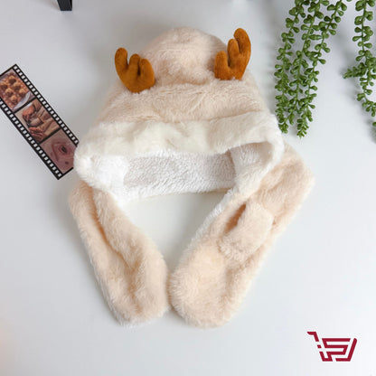 قبعة اطفال بشكل غزال