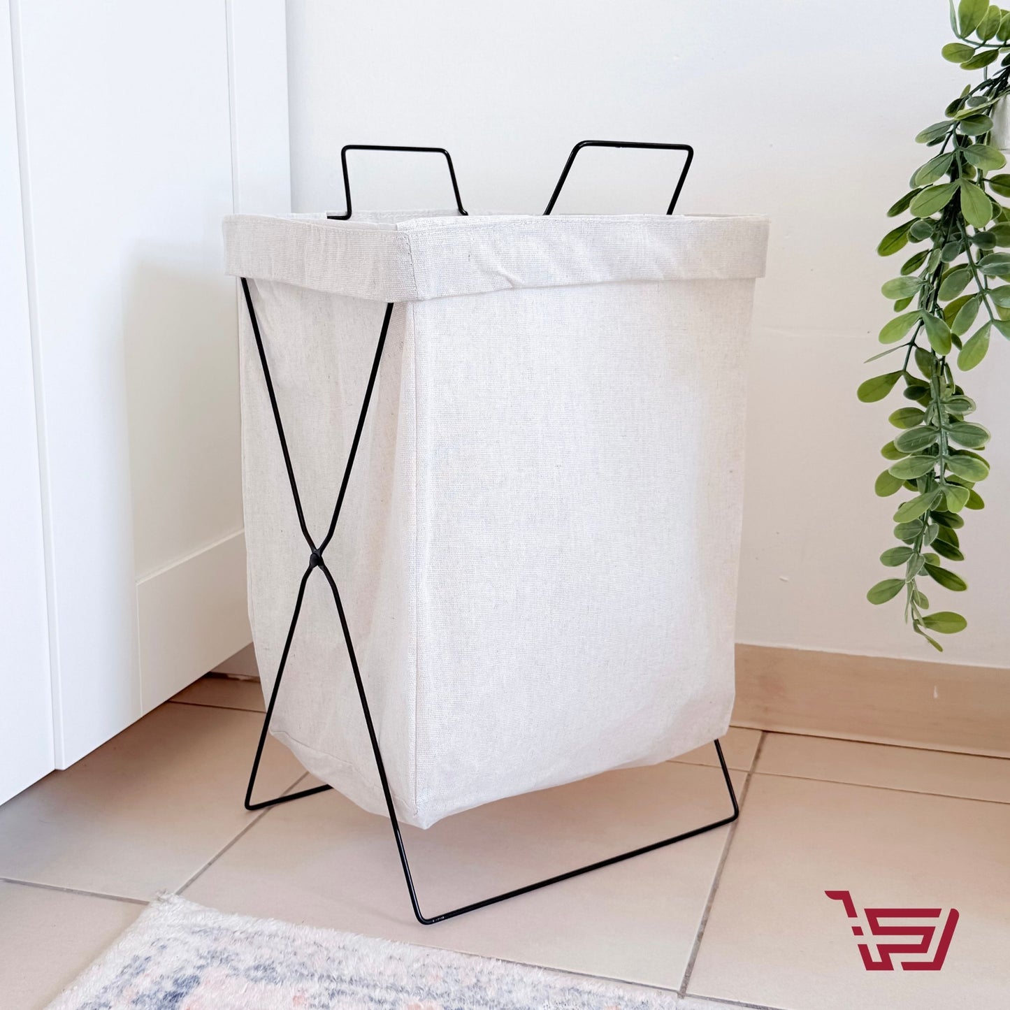 سلة ملابس قماش قابلة للطي