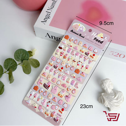 شيت ملصقات بأشكال متعددة